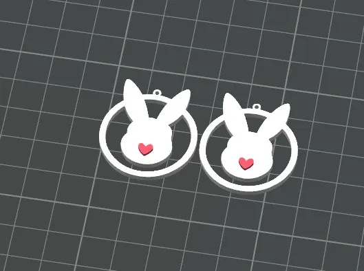 Bunny Hoop Earrings view 3
