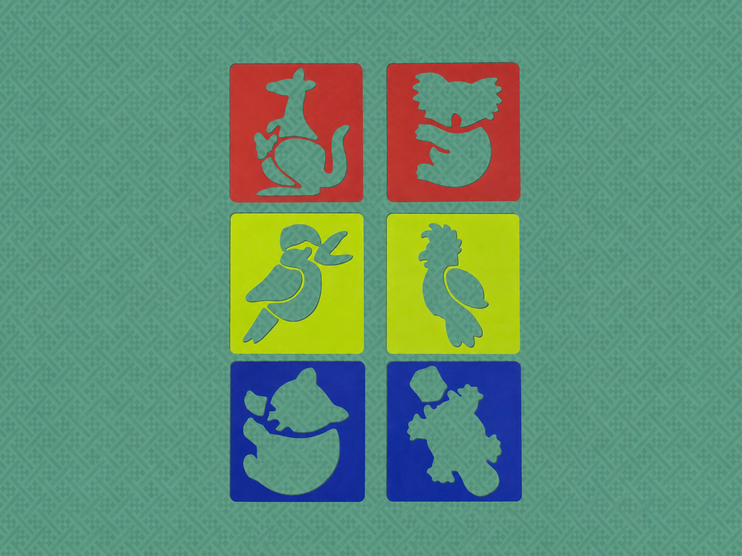 Australian Animal Wildlife Stencils Set