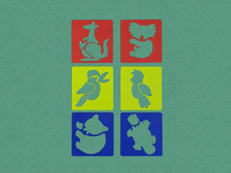 Australian Animal Wildlife Stencils Set