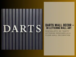 DARTS Wall Decor – 3D Lettering Wall Art