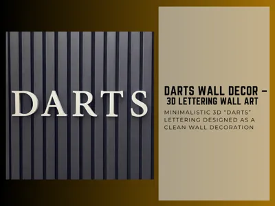 DARTS Wall Decor – 3D Lettering Wall Art