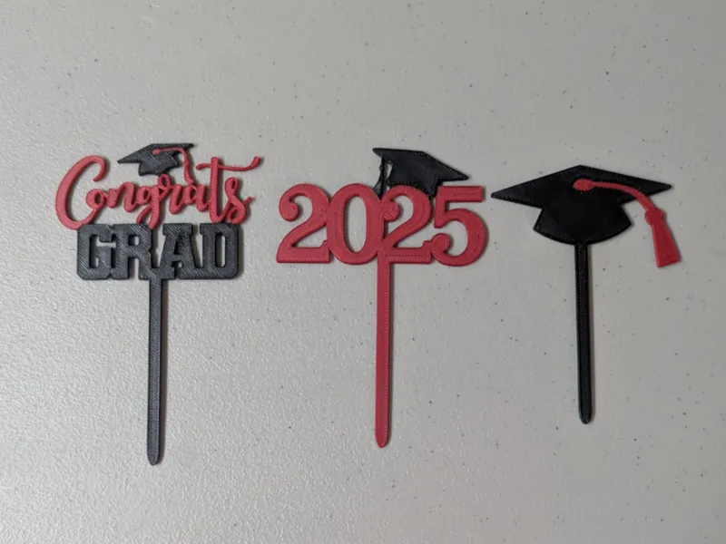 2025 Graduation Cupcake Toppers