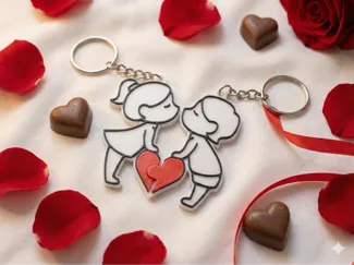 Valentinstag Herz-Paar Schlüsselanhänger
