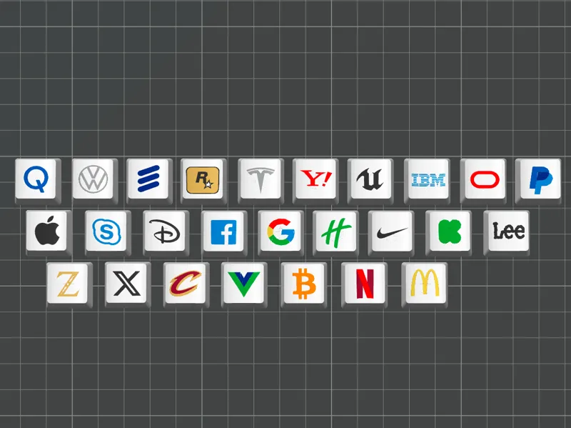 Creative logo keycaps