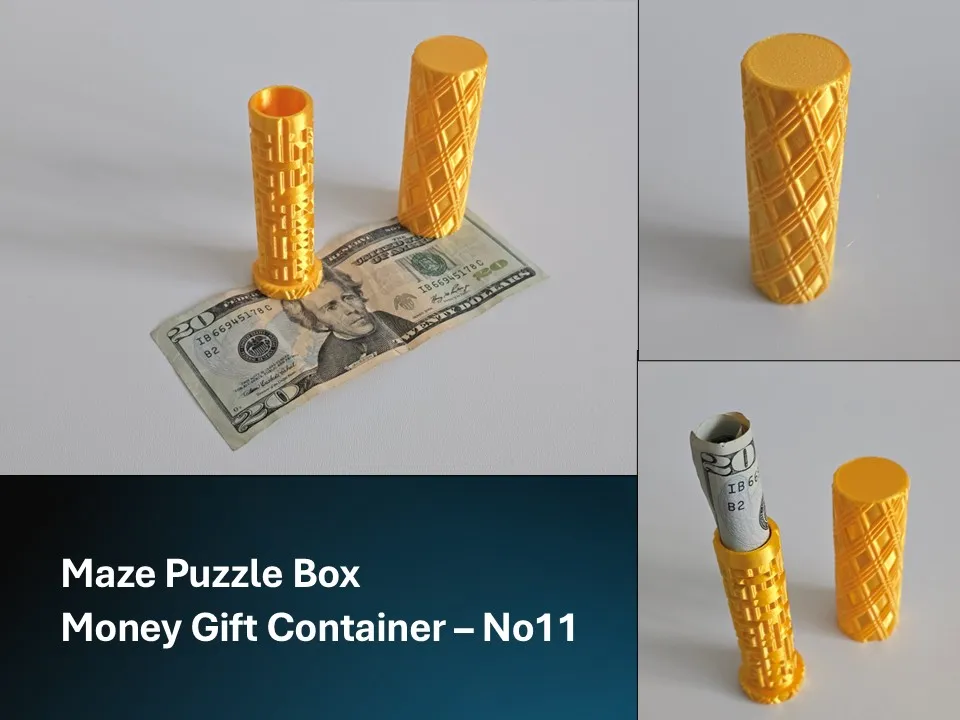 Maze Puzzle Box - Money Gift Container 11 - Free 3D Print Model ...