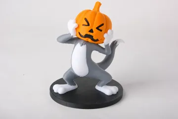 Adorno temático: Tom and Jerry - Tom the Cat Pumpkin Halloween Art — vista de referencia 3