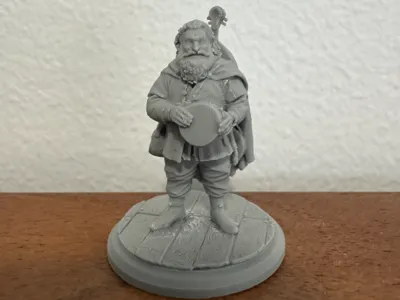 TTRPG Miniature: Dwarf Bard