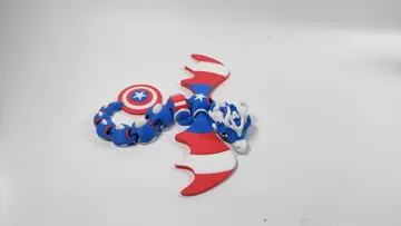 Objeto manipulable: Captain America Dragon - Fidget Toy — vista de referencia 4