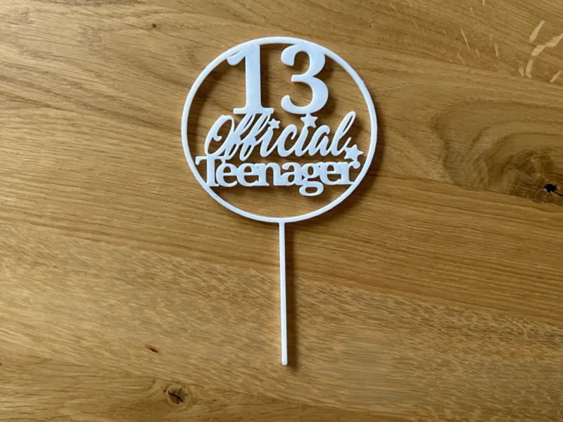 13 official Teenager Cake Topper
