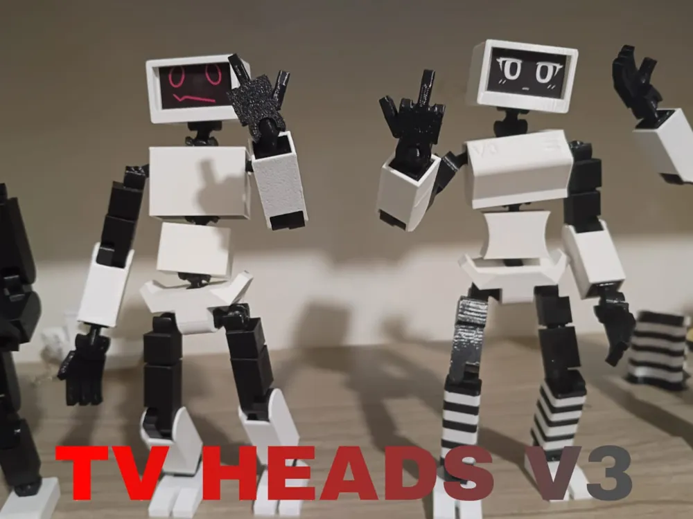 Accesorio para impresora 3D: TV HEADS V3. Referencia del modelo original.