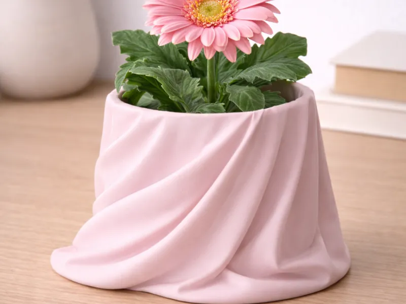 Draped Fabric Planter