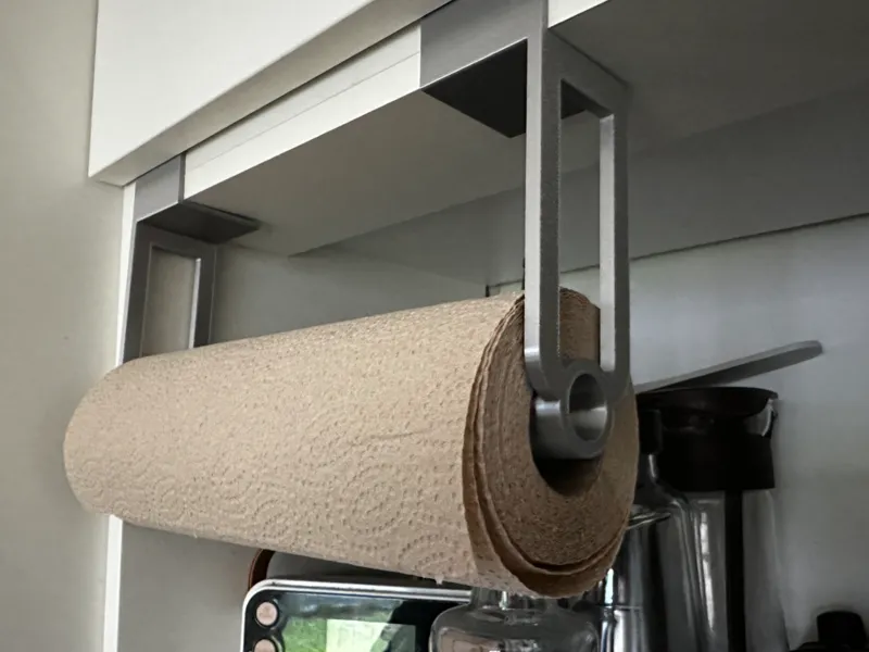 clamped hanging kitchen paper holder- larger rolls
