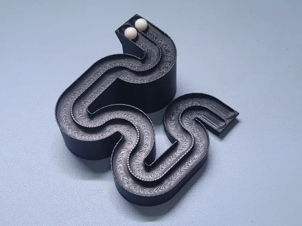 Duo Track Hilbert Curve Marble Run - Preview by hargo - MakerWorld