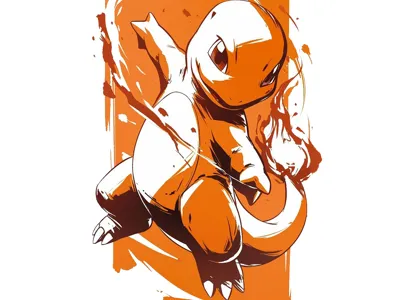 Charmander Poster - 4 color Hueforge