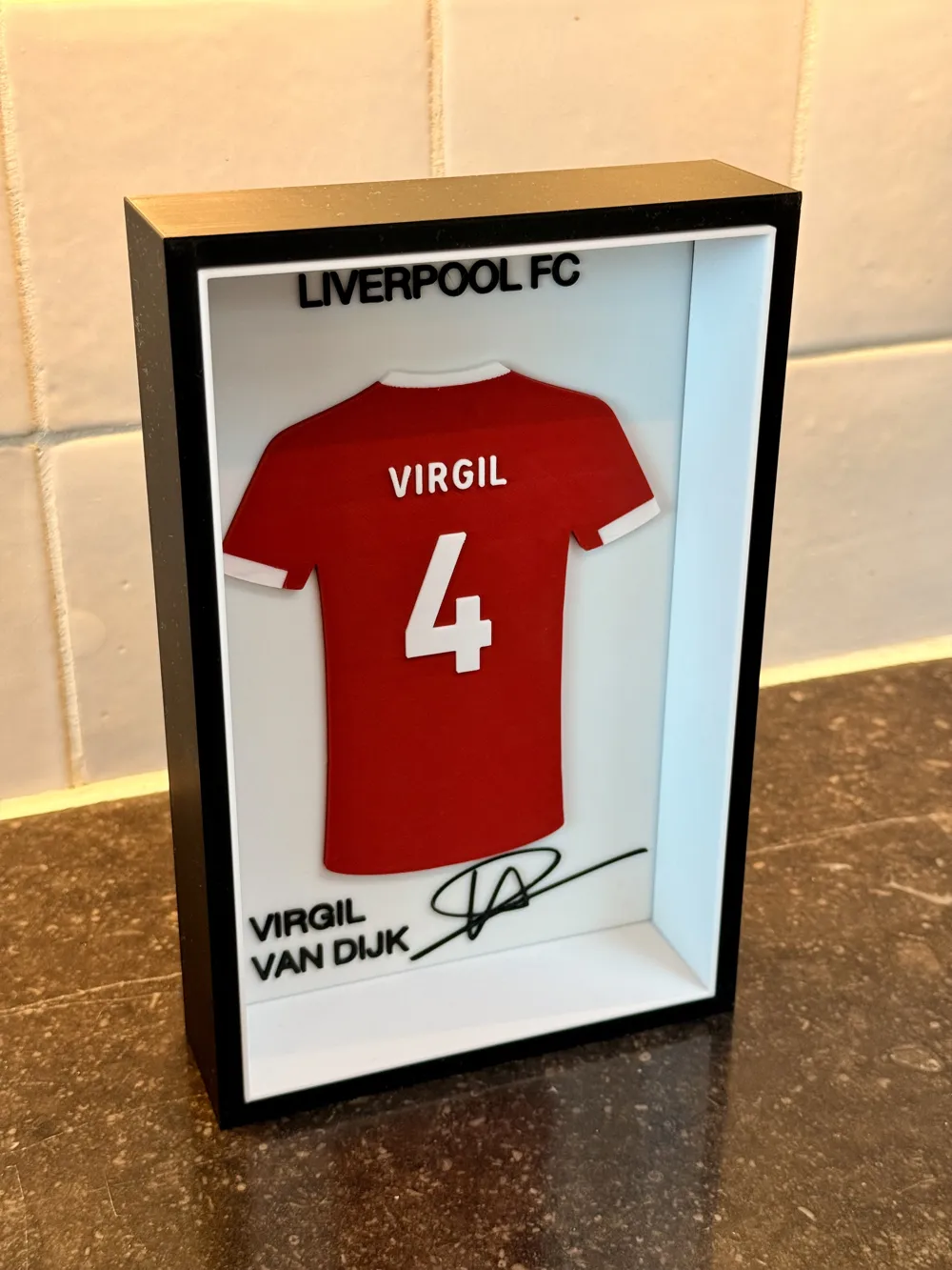 Virgil van Dijk - Liverpool FC - Jersey Frame - Free 3D Print Model ...