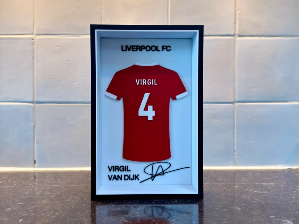 Virgil van Dijk - Liverpool FC - Jersey Frame - Free 3D Print Model ...