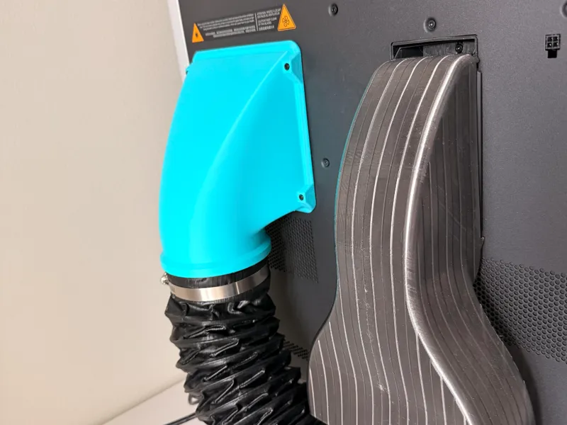 Quick Connect 90deg Exhaust Ventilation Adapter