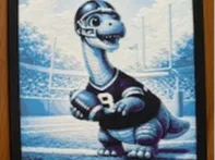 Brachiosaurus Football Player