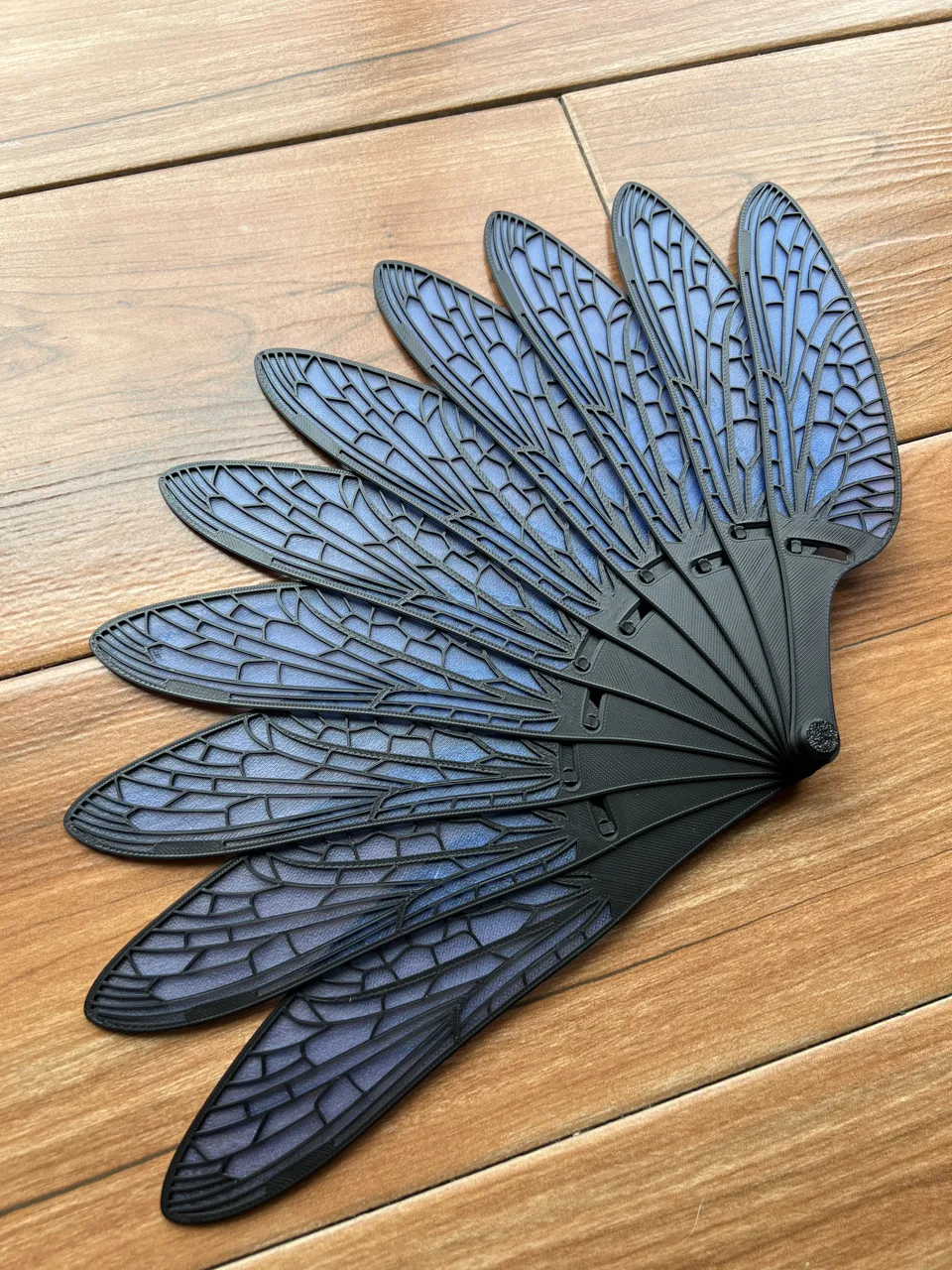 Biomimetic Dragonfly Wing Folding Fan view 4
