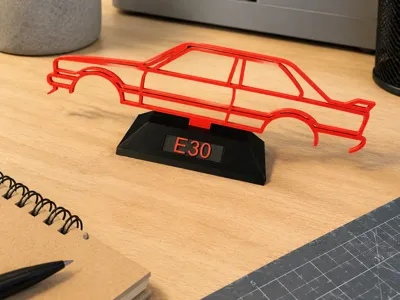 BMW E30 Desk Silhouette