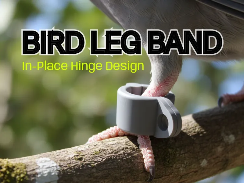 Bird Leg Band (In-Place Hinge Design)