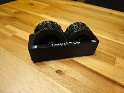 Gridfinity bin for Twisty Multi Clips (30-35)