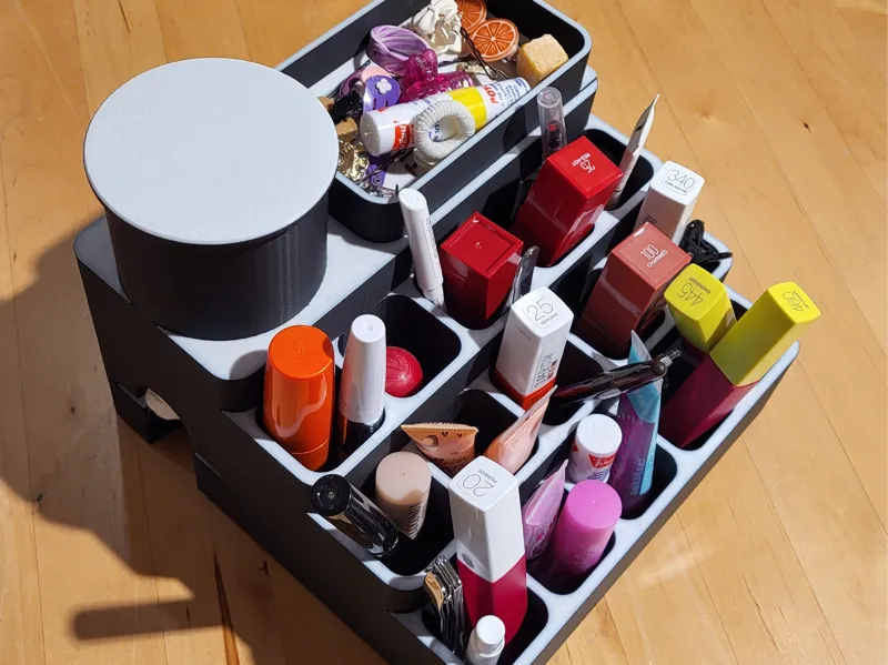 makeup storage + secret box + cotton pad dispenser