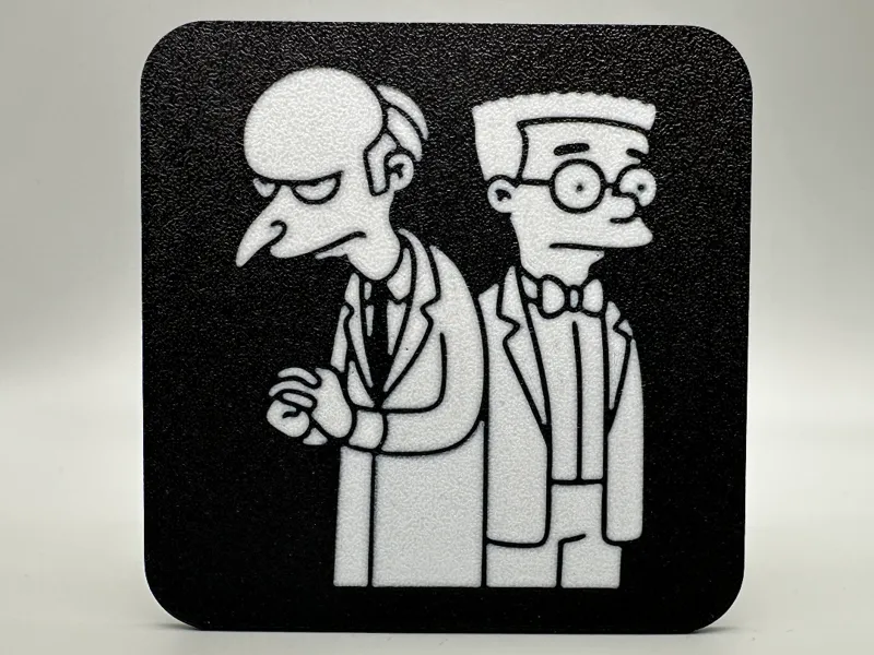 Simpsons Coaster Mr Burns & Mr Smithers