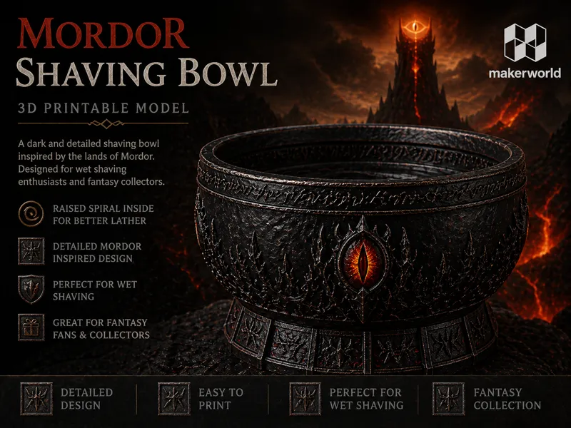 Mordor Dark Shaving Bowl