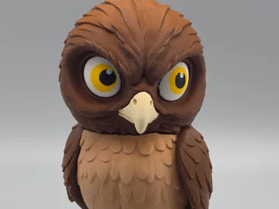 Playful Owl - Multipart Model