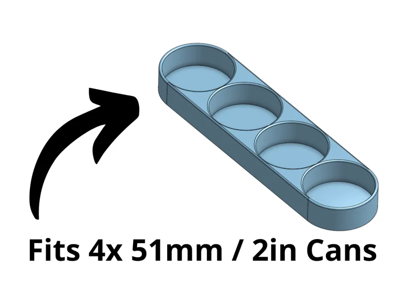 4x Fits 51mm/2in Cans
