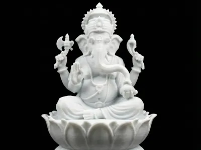 Hindu God Vinayagar in Lotus