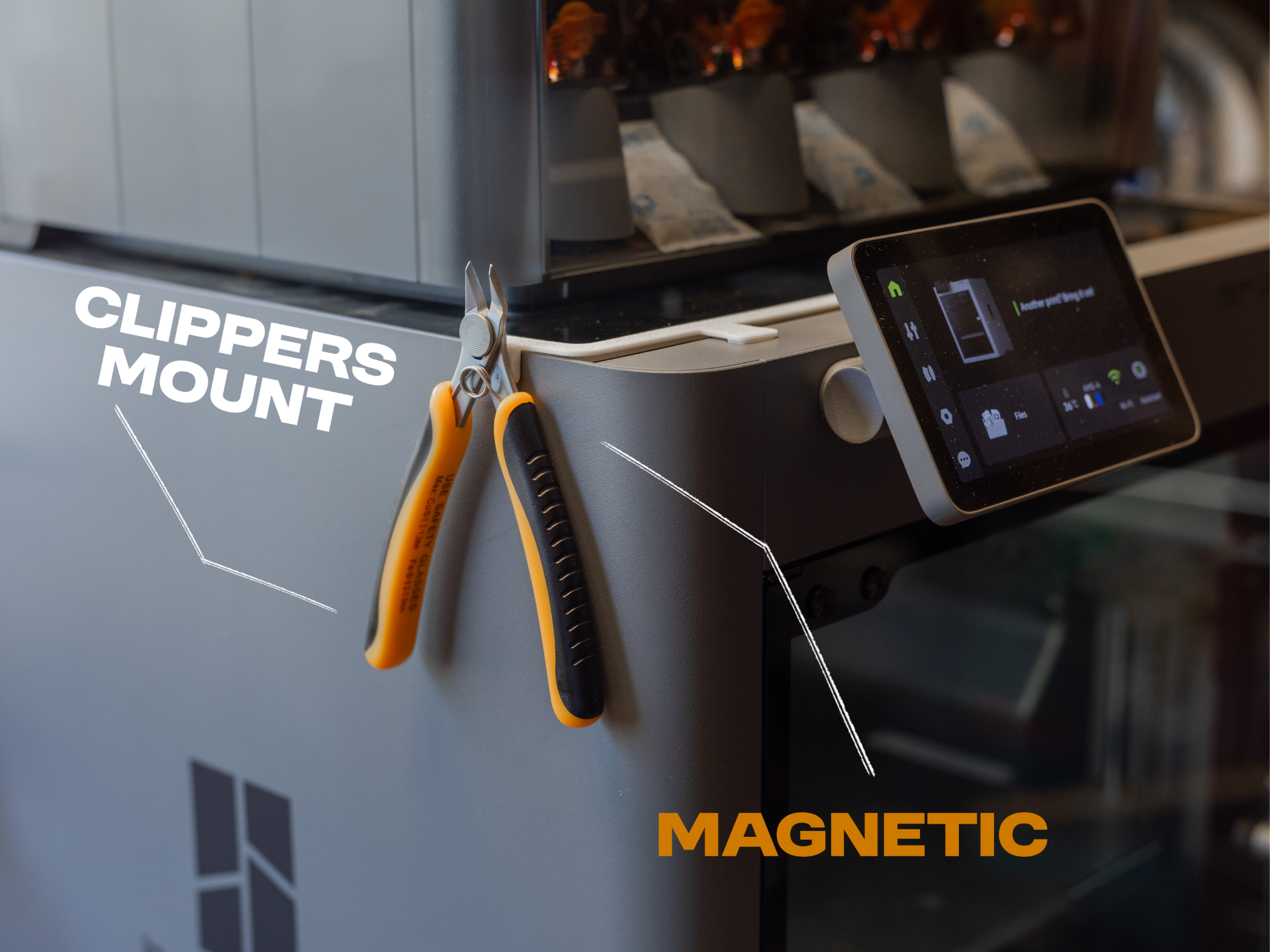 Filament Clippers/Cutters Mount For Bambu Lab P2S