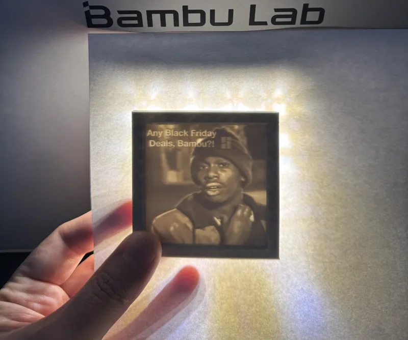 Black Friday Deals? Bambu?! Lithophane 