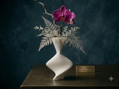 Organic Lines "Biggi" – Twisted Wavy Vase