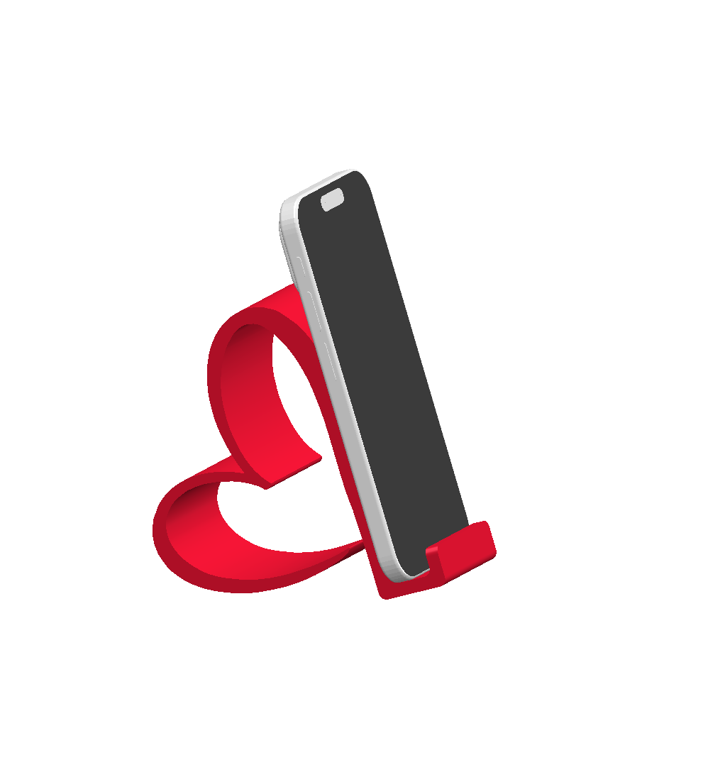 Soporte de celular corazón grande — imagen 2 de impresión 3D