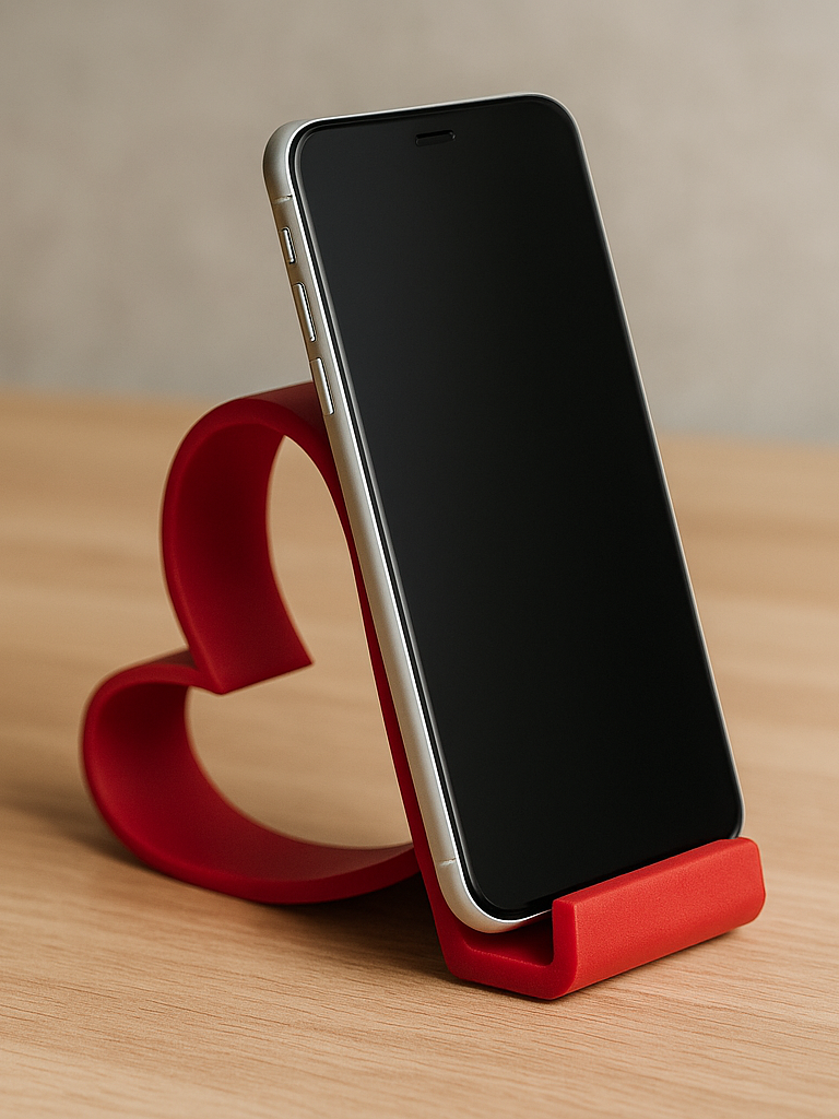 Soporte de celular corazón grande — imagen 3 de impresión 3D