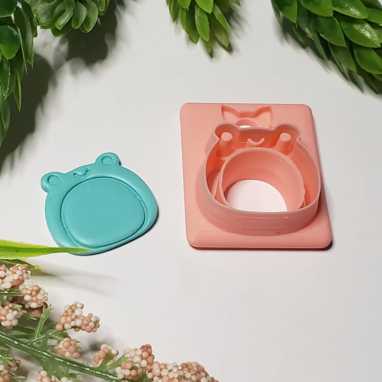 Big Tummy Frog Polymer Clay Earring Cutter view 4