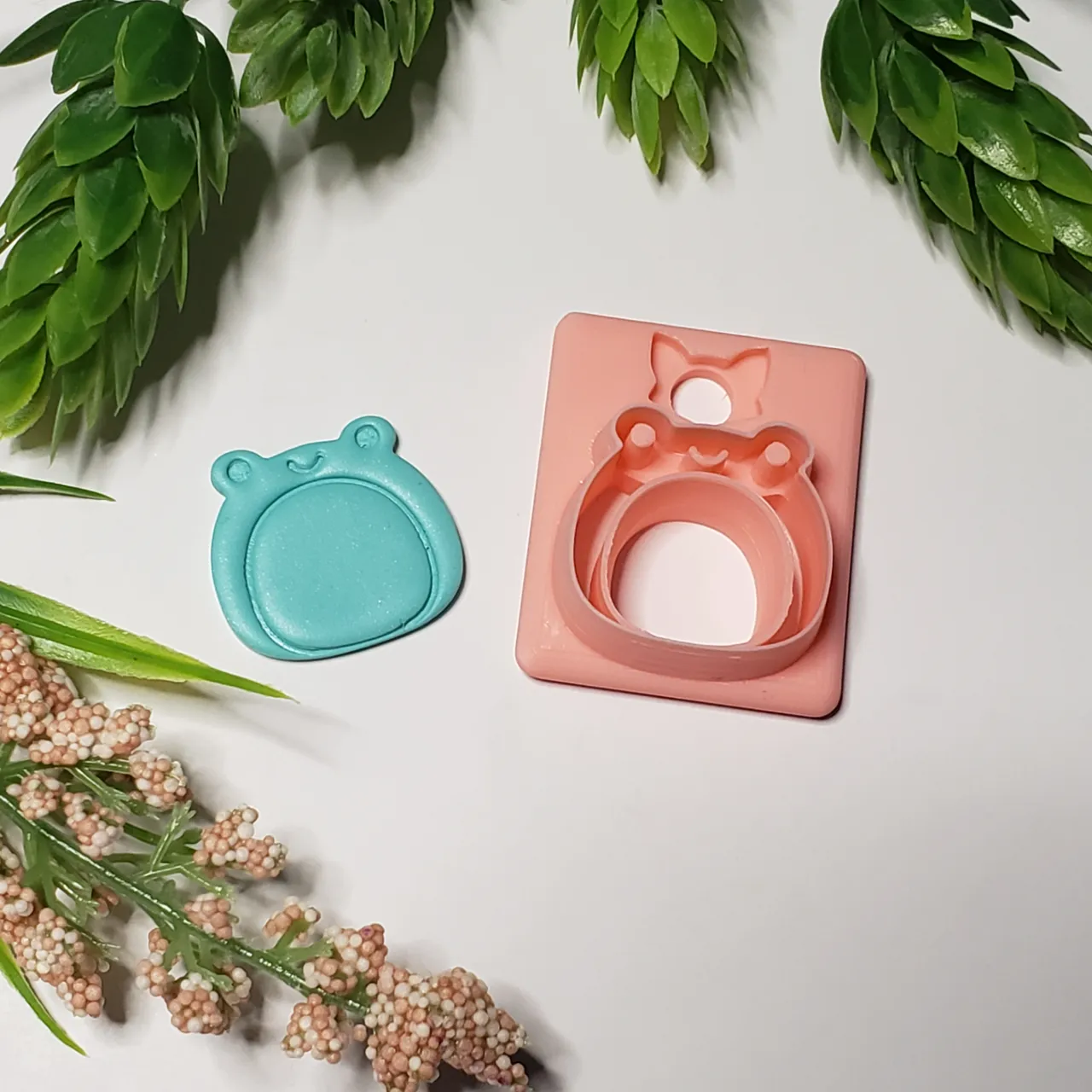 Big Tummy Frog Polymer Clay Earring Cutter view 3