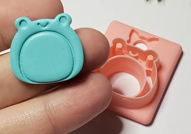 Big Tummy Frog Polymer Clay Earring Cutter