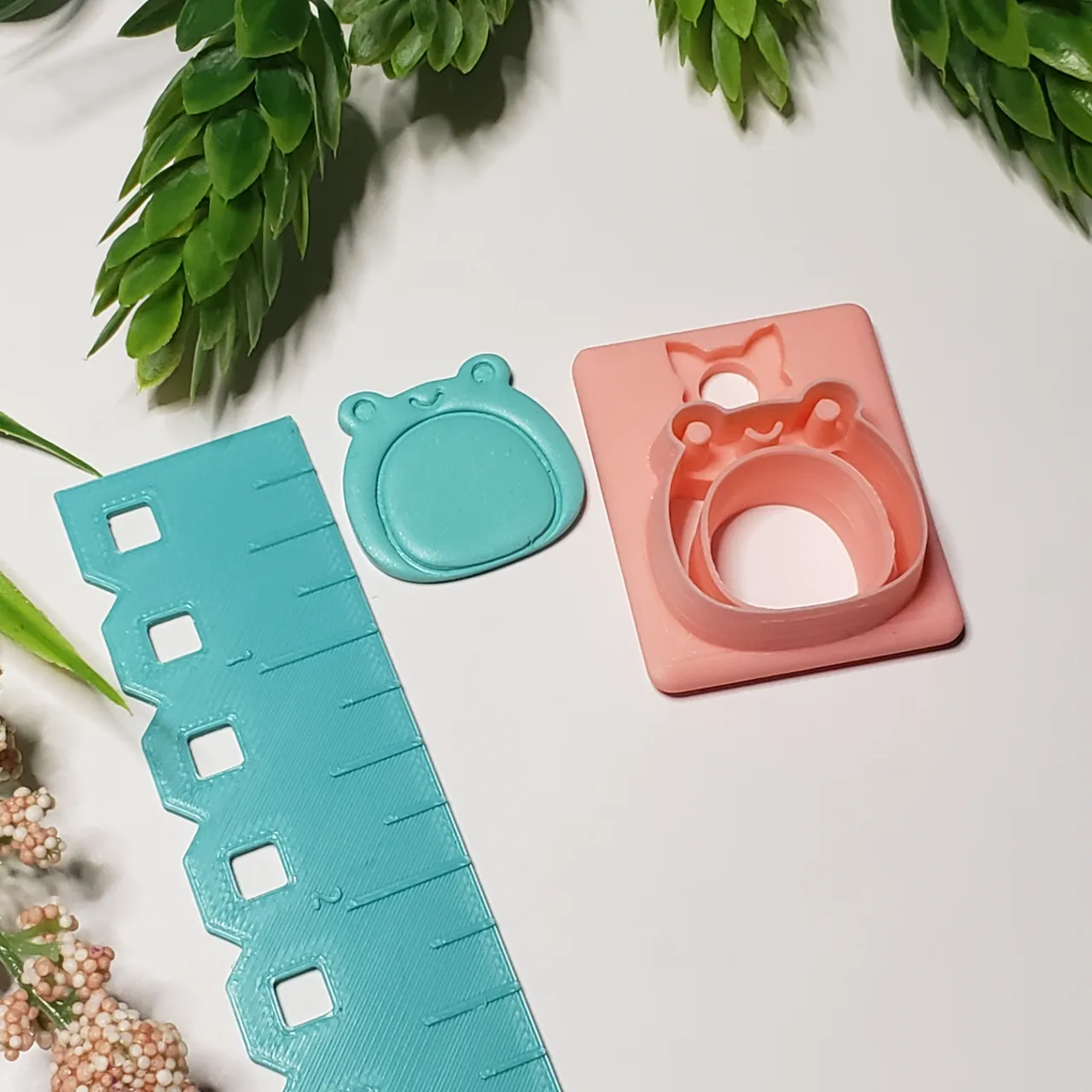 Big Tummy Frog Polymer Clay Earring Cutter view 2