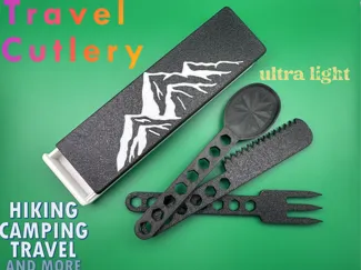 Travel Cutlery/ Spoon, Fork, Knife in a Travelbox