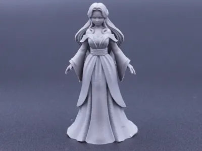 model of a lady in a long dress, mage, witch ect.