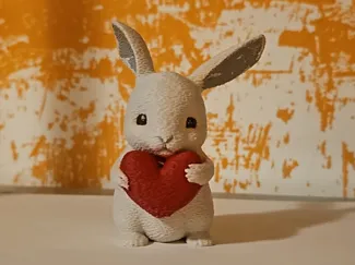 Hase mit Herz