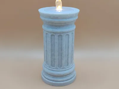 Greek inspired LED tea light candle holder #1