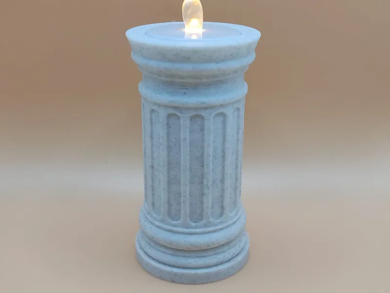 Greek inspired LED tea light candle holder #1
