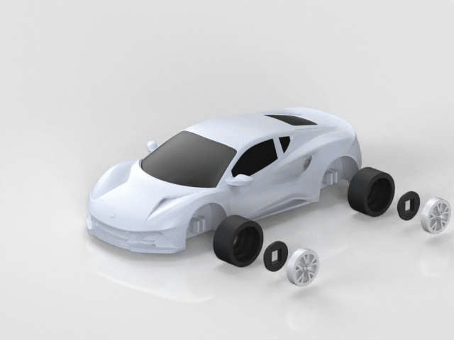 【Lotus】路特斯 Emira（代号Type 131）跑车 涂装 素模 组装/轮胎可动