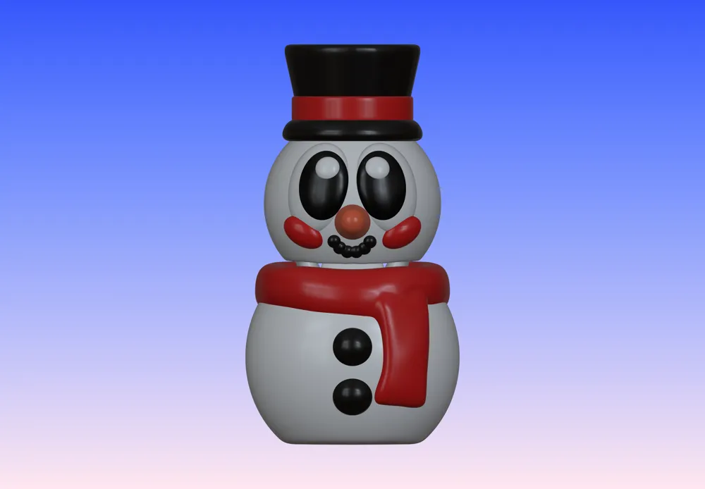 Flexi Christmas Snowman - Free 3D Print Model - MakerWorld