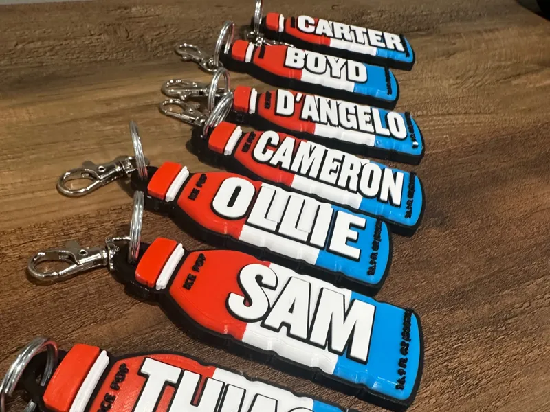 Prime Bottle 3D Bag Tag - Custom Name Keychain