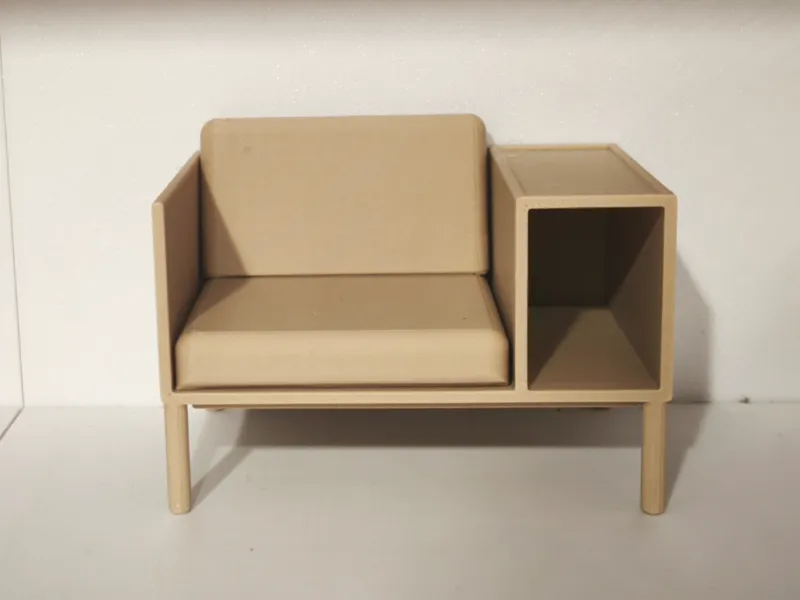 Miniature dollhouse armchair